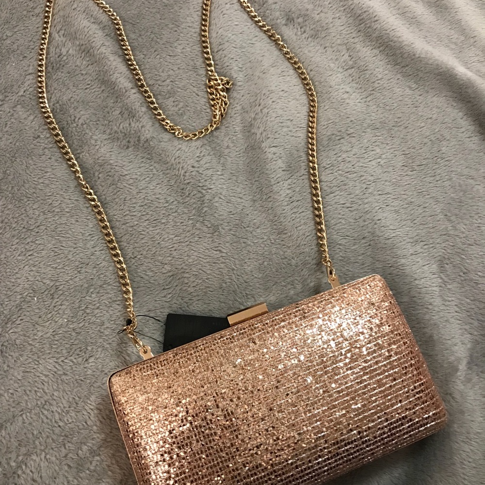 Cute Rose gold clutch